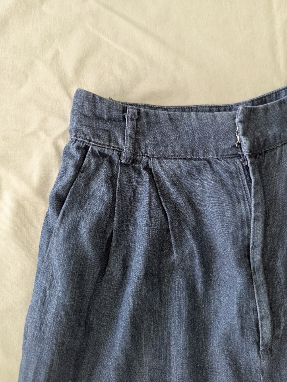 En Saison Anthropologie Denim Trousers Wide Leg And High Rise - Picture 5 of 11